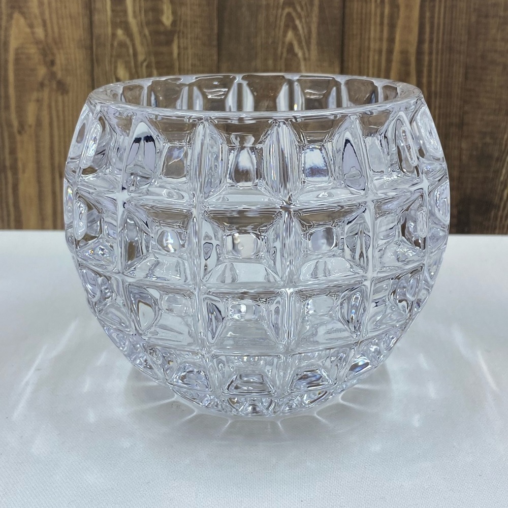 BEAUTIFUL~FINE CRYSTAL VOTIVE HOLDER~‘STUDIO CRYSTAL by STUDIO SILVERMITHS’~G21